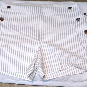 Jules & Leopold Striped High Waist Shorts